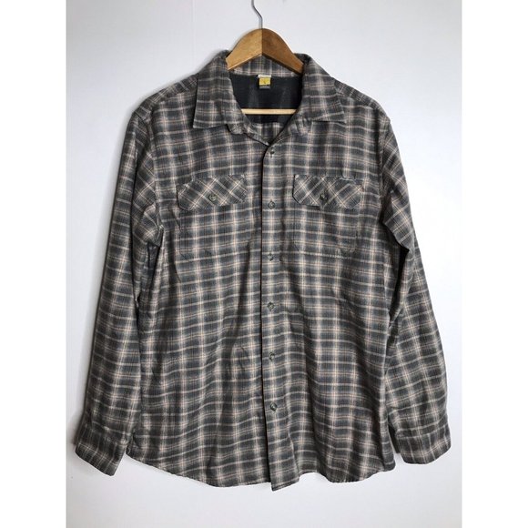 Eddie Bauer Men's Large Gray Plaid Long Sleeve Button Shirt - Picture 1 of 7
